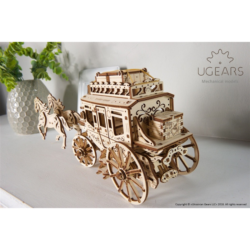 Ugears Конструктор 3D пазл Почтовый дилижанс  70045